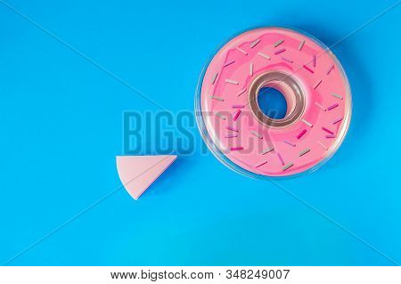 Removable File Tape Or Bobby Nail On Blue Background