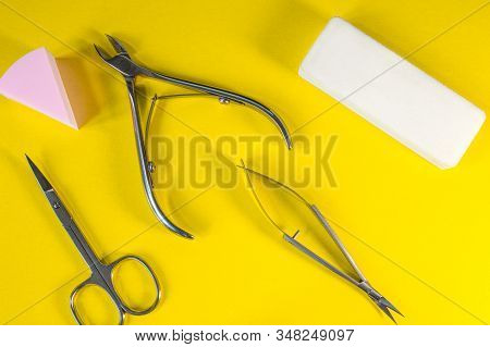 A Set Of Cosmetic Tools For Manicure And Pedicure