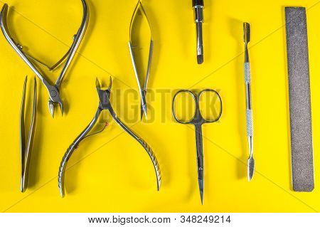 A Set Of Cosmetic Tools For Manicure And Pedicure