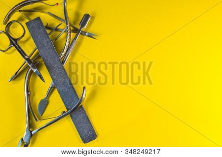 A Set Of Cosmetic Tools For Manicure And Pedicure