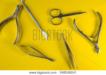 A Set Of Cosmetic Tools For Manicure And Pedicure