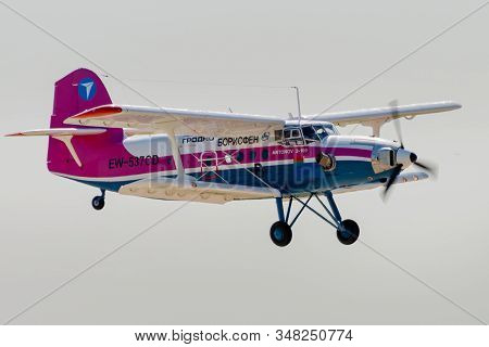 August 30, 2019. Zhukovsky, Russia. Light Multi-purpose Aircraft Antonov An-2-100 At The Internation