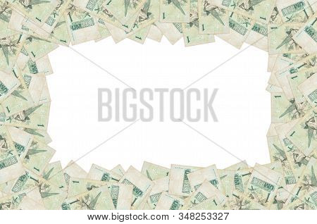 Beija Flor Hummingbird Or Colibri Depicted On Old One Real Note Brazilian Money