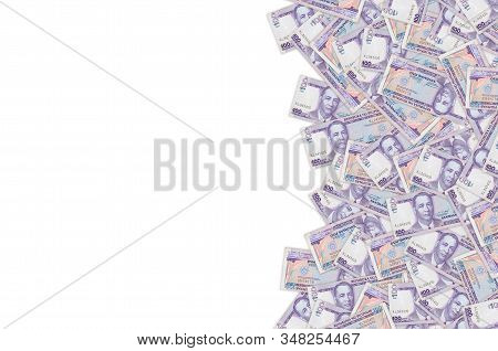 Manuel A Roxas On 100 Piso Philippines Money Bill Close Up Pattern