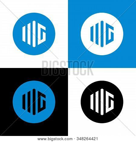 Initial Mg Or Wg Letter Logo Icon Design - Vector