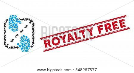 Mosaic Authorized Shares Icon And Rubber Stamp Seal With Red Royalty Free Caption Between Double Par