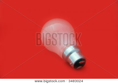 Lightbulb punainen tausta