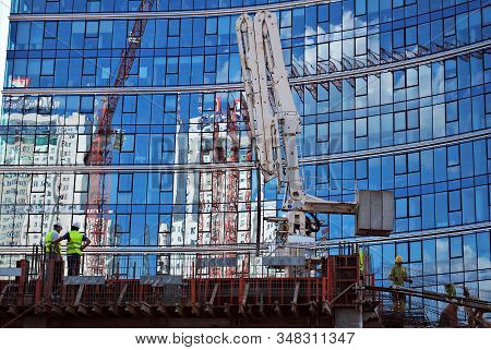 Warsaw,poland. 31 January 2017.the Construction Of The Office Complex Ghelamco Wronia 31 In Warsaw