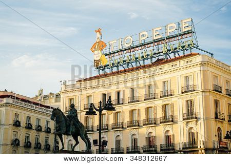 Madrid, Spain - December, 26th 2019: Tio Pepe Famous Brand Of Sherry