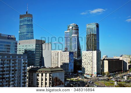 Warsaw,poland. 26 August 2016.  This Is A View Of Warsaw Downtown.