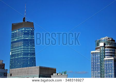 Warsaw,poland. 26 August 2016.  This Is A View Of Warsaw Downtown.