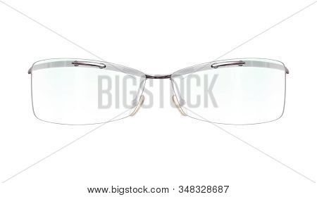Glasses Isolated On White Background For Applying On A Portrait