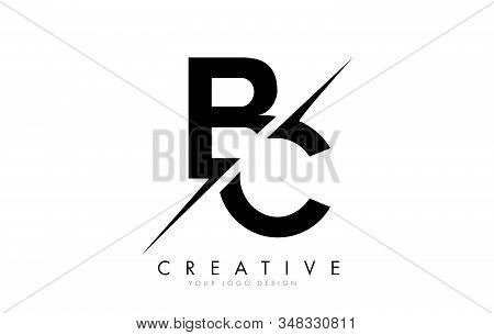 Bc B C Letter Logo Design With A Creative Cut. Creative Logo Design.