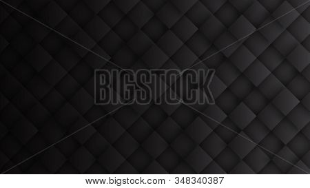 3d Rhombus Blocks Grid Pattern Conceptual Technology Dark Background. Three Dimensional Science Tech