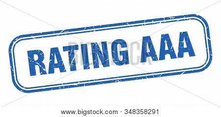 Rating Aaa Stamp. Rating Aaa Square Grunge Blue Sign