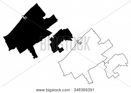 The Hague City (kingdom Of The Netherlands, Holland) Map Vector Illustration, Scribble Sketch City O