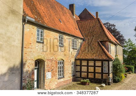 Schleswig, Germany - June 25, 2019: Johannis Monastery In Holm Fishing Village Of Schleswig, Germany