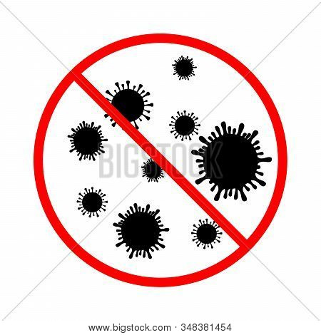 Silhouettes Viruses. Must Not Epidemic Viral Infectious Disease. Symbol Icon Illustration
