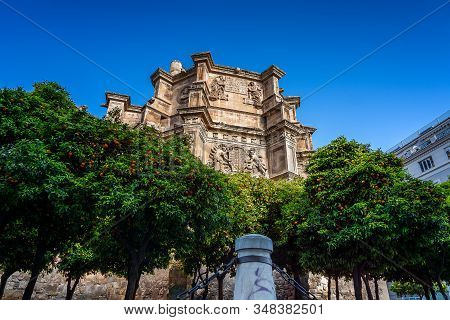 View Of The Apse (rear) Of The Chuch Of Saint Jeronimous In Granada During A Sunny Day