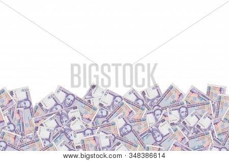 Manuel A Roxas On 100 Piso Philippines Money Bill Close Up Pattern