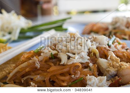Gamberetti e merda Pad Thai