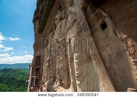 Maijishan Grottoes Near Tianshui, Gansu Province, Northwest China