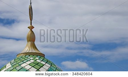 Roof Of The Mosque, Place Of Worship Of Muslims, A Fusion Of Javanese And Middle Eastern Edification