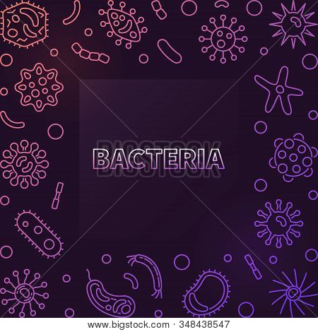 Bateria Vector Colorful Concept Outline Illustration On Dark Background