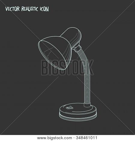 Desk Lamp Icon Line Element. Vector Illustration Of Desk Lamp Icon Line Isolated On Clean Background