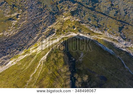 Malham Cove Is A Large Curved Limestone Formation 0.6 Miles North Of The Village Of Malham, North Yo
