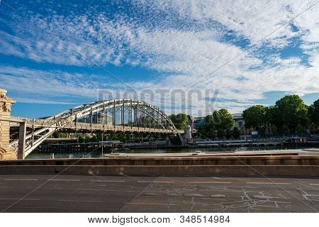 Paris, France July 20, 2019: Viaduc Dausterlitz Bridge In The Gare De Lyon District In Paris, France