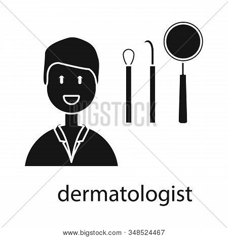 Vector Illustration Of Dermatologist And Scar Symbol. Collection Of Dermatologist And Dermatology St