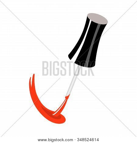 Vector Illustration Of Brush And Nailpolish Icon. Web Element Of Brush And Smear Stock Vector Illust
