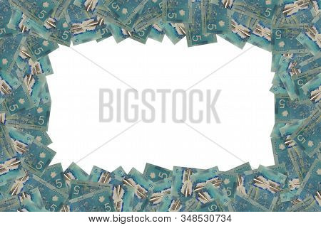 Dextre And Canadarm2 On Canada 5 Dollars 2013 Polymer Banknote Pattern