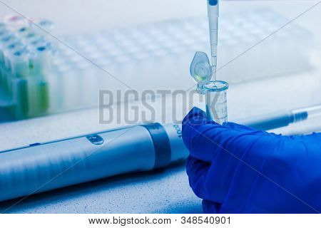 Synthesis Of New Vaccine Or Medicine Against Coronavirus. Clinical Laboratory In Process Of Chemical