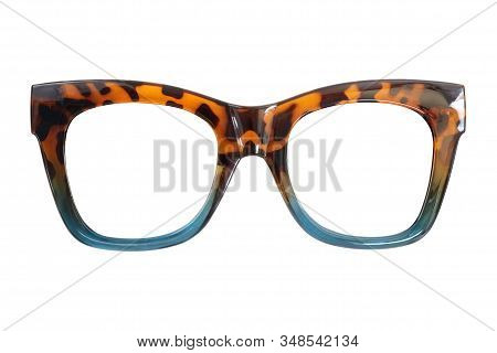 Glasses isolated on white background for applying on a portrait. Design element with clipping path