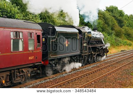 Appleby, England - August 26:  Preserved Stanier Class Black Five Steam Locomotive Number 44932 Pict