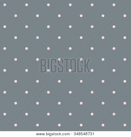 Grey Vector Pattern With Classic Pink Polka Dots