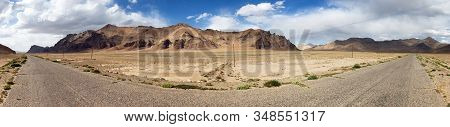 Pamir Highway Or Pamirskij Trakt. Landscape Around Pamir Highway M41 International Road, Mountains I
