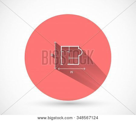 House Size Iconvector Icon , Lorem Ipsum Flat Design