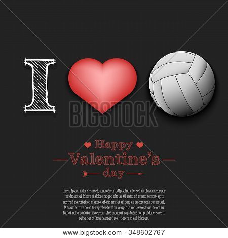 Love Volleyball Vector Photo Free Trial Bigstock