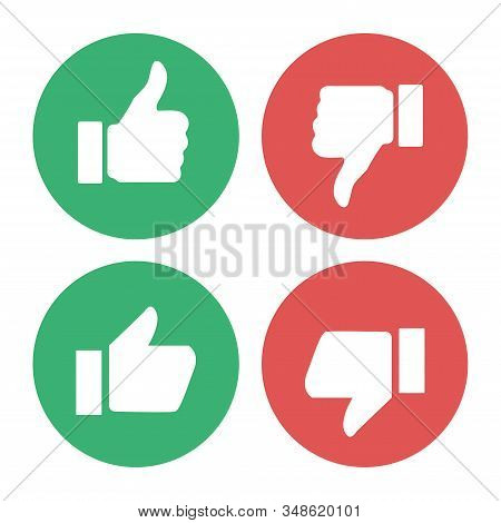 Thumb Up And Down Like Isolated Icons Vector