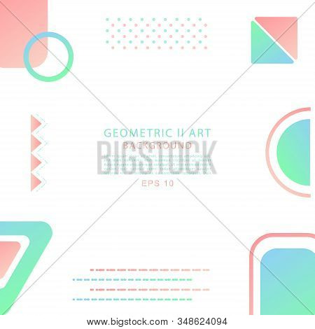 Geometric Background Art Design Modern Abstract Shape Styel Color Pastel. Vector Illustration