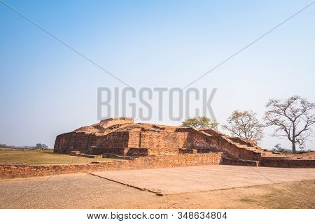 Stupa Of Angulimala On The Blue Sky Background At Shravasti, India.