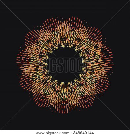 Aura In Neon Light Style Flare Effect. Tech Background. Vector 10 Eps