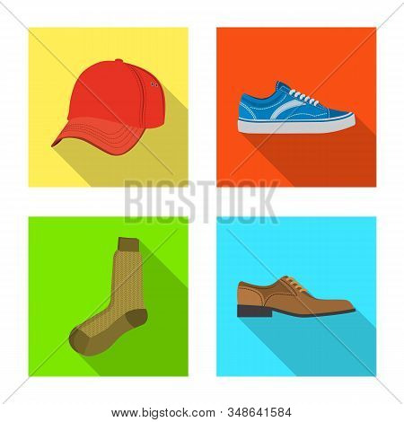 Vector Illustration Of Man And Clothing Logo. Collection Of Man And Wear Stock Symbol For Web.