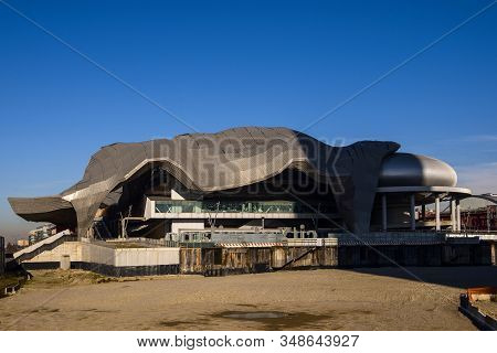 Milan, Italy - January 31, 2020: The Convention Center Under Construction, Fondazione Fiera Milano 