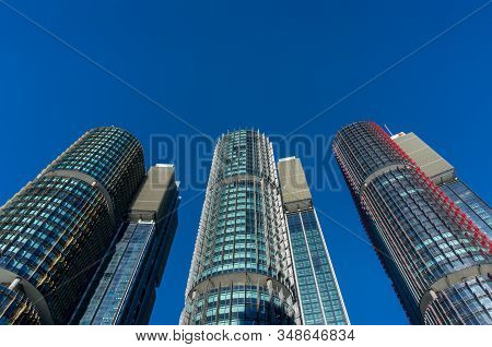 Sydney, Australia - November 24, 2016: Barangaroo Commercial Towers Skyscrapers At Barangaroo Sustai