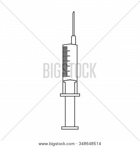 Vacuum Test Tube Vector Icon.outline.line Vector Icon Isolated On White Background Vacuum Test Tube.