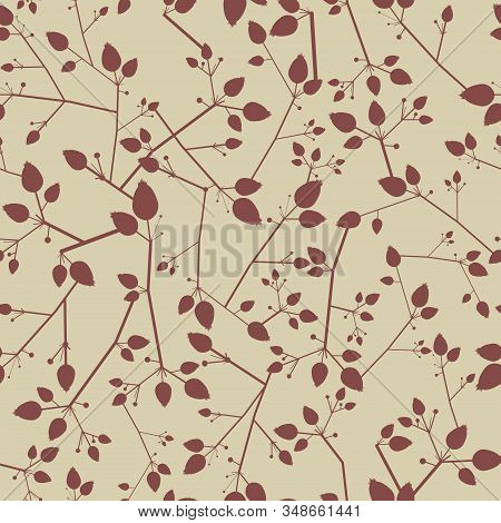 Seamless Pattern With A Motif Of Branches